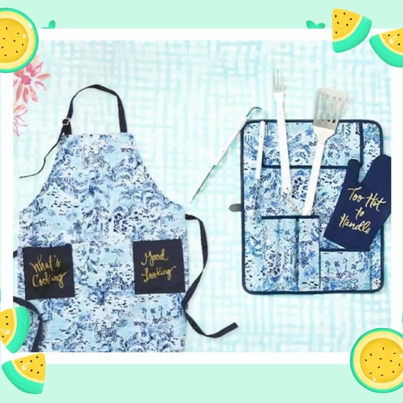 Lilly Pulitzer Other - 🌸SOLD🌸 Unisex Apron & Grilling Set NEW